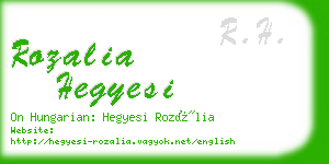 rozalia hegyesi business card